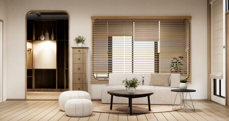 Minimal sofa armchair on interior design modern living room  contemporary style.