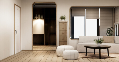 Minimal sofa armchair on interior design modern living room  contemporary style.