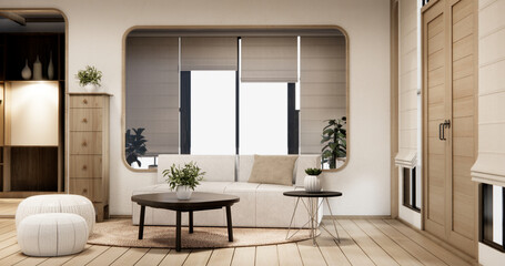 Minimal sofa armchair on interior design modern living room  contemporary style.