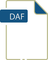 DAF File format minimal icon outline