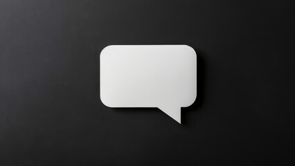Naklejka premium Paper Speech Bubble on Black Background