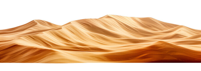 Realistic desert landscape isolated. Beautiful view on realistic sand dunes.