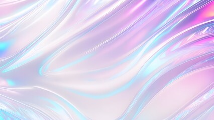 Obraz premium Holographic background light refraction texture overlay effect for photo and mockups. Organic drop diagonal holographic flare on a white wall. Shadows for natural light effects. Blurred rainbow light 