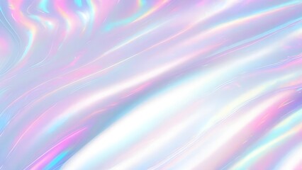 Obraz premium Holographic background light refraction texture overlay effect for photo and mockups. Organic drop diagonal holographic flare on a white wall. Shadows for natural light effects. Blurred rainbow light 
