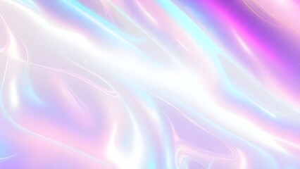 Obraz premium Holographic background light refraction texture overlay effect for photo and mockups. Organic drop diagonal holographic flare on a white wall. Shadows for natural light effects. Blurred rainbow light 