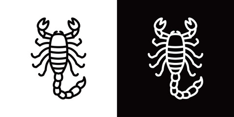 サソリのシンプルな線画アイコン