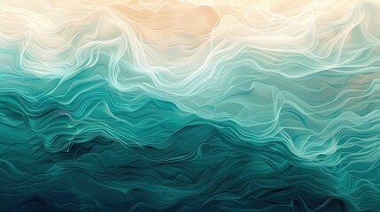 Fototapeta premium Abstract wallpaper in chestnut brown and turquoise with soft patterns and light