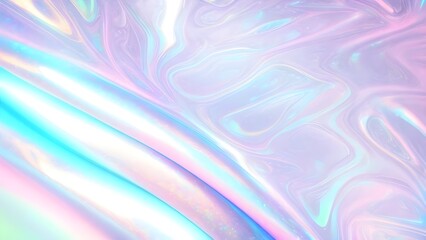 Obraz premium Holographic background light refraction texture overlay effect for photo and mockups. Organic drop diagonal holographic flare on a white wall. Shadows for natural light effects. Blurred rainbow light 