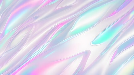 Obraz premium Holographic background light refraction texture overlay effect for photo and mockups. Organic drop diagonal holographic flare on a white wall. Shadows for natural light effects. Blurred rainbow light 