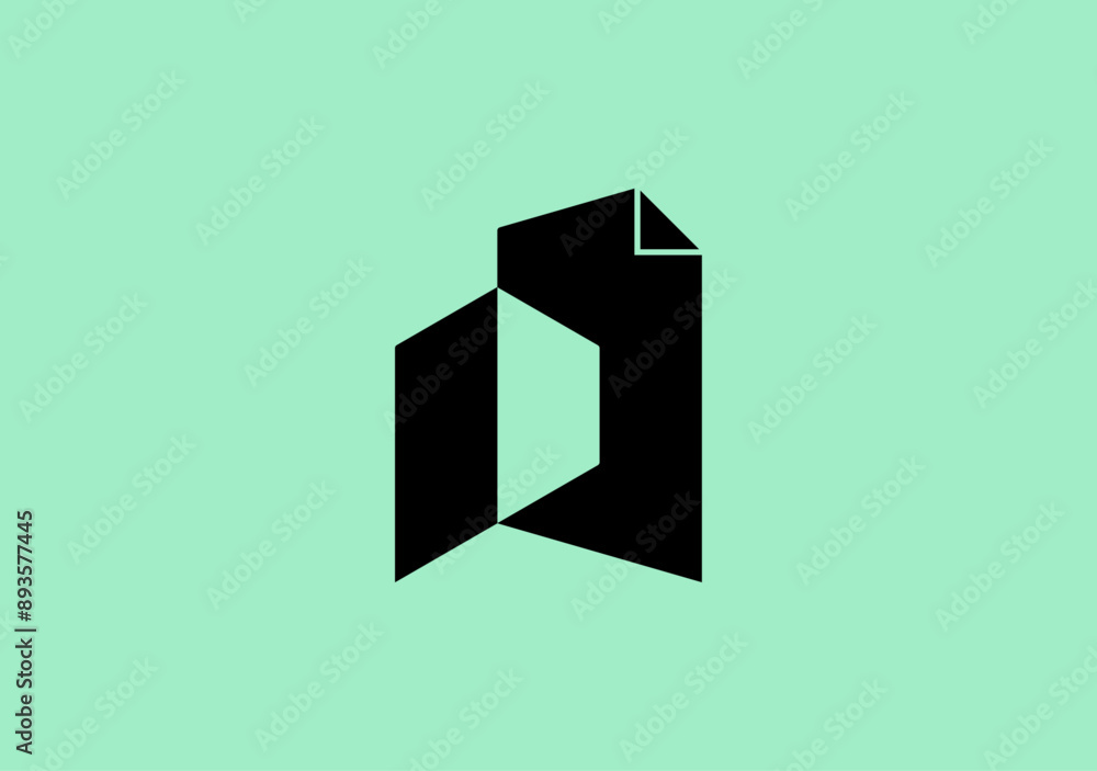 Poster simple and generative concept based a building, property and document symbol