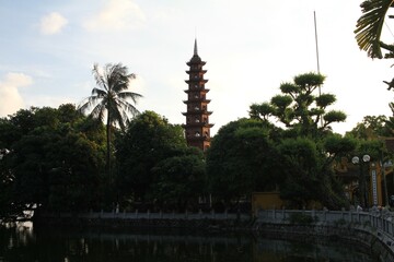 A Buddhism Pagoda in Hanoi City