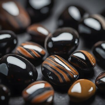 black and white stones