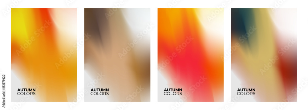Poster autumn colors. defocused bright colored abstract backgrounds. blurred vibrant color gradients for fa