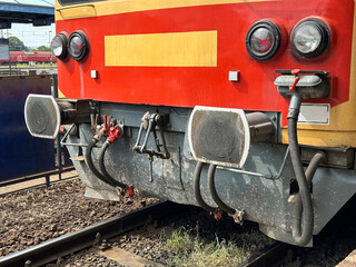 Front side of a train engine