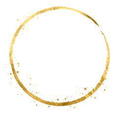 Gold Foil Frame Gold stroke on transparent background. Gold sparkle splatter border golden abstract foil frame splatter frames glitter.