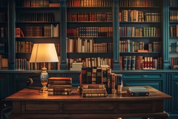 To bring warmth to your study area, consider adding a wooden desk, bookshelves, lamp, and soft lighting for a tranquil and welcoming atmosphere. Incorporate these elements for a cozy and classic feel