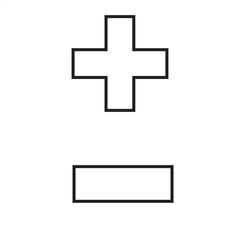 Plus minus mathematics symbol or icons set. vector illustration. EPS 10/AI