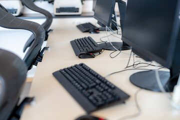 Computer science class in an educational institution during the holidays.