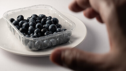 fruit blueberry on plate