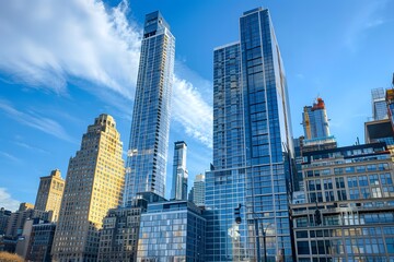 Fototapeta premium Modern Skyscrapers in New York City