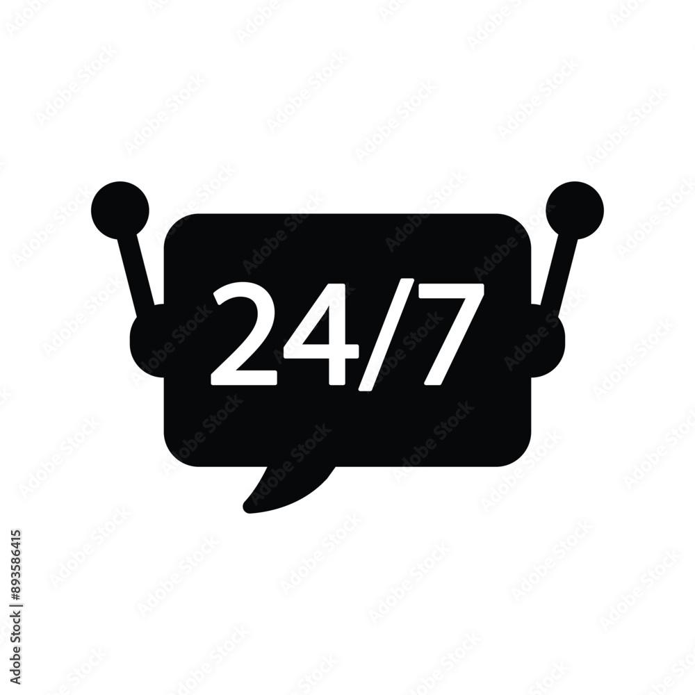 Poster chatbot vector chat bot icon chat robot sign
