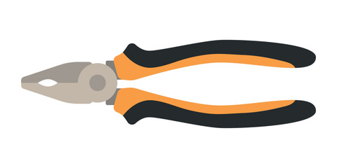 Pliers, professional repair tool. Isolated vector illustration in clip art style.