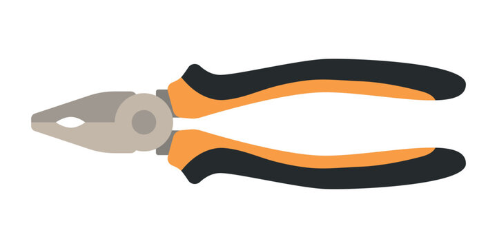 pliers tool orange black handle clip art preview
