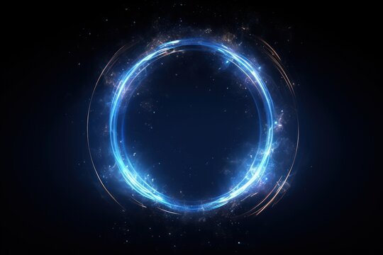 Glowing blue energy ring illustration