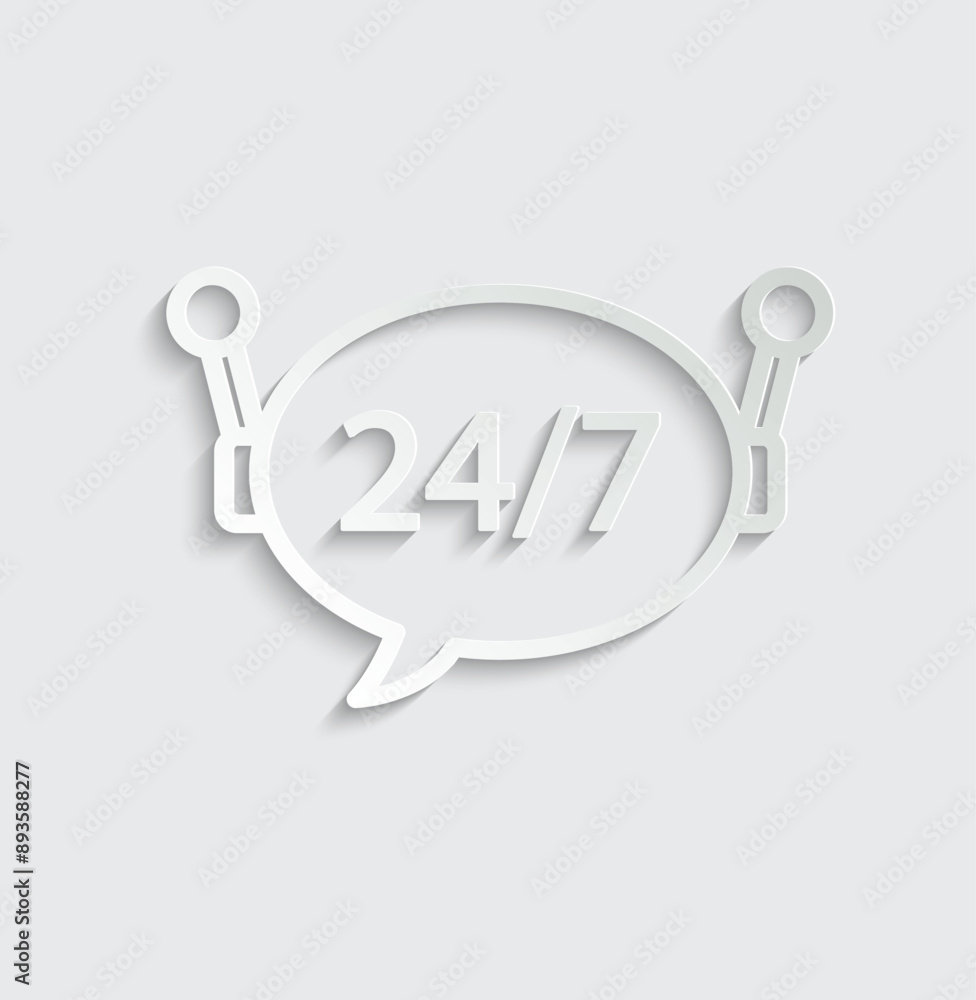 Poster chatbot vector chat bot icon chat robot sign