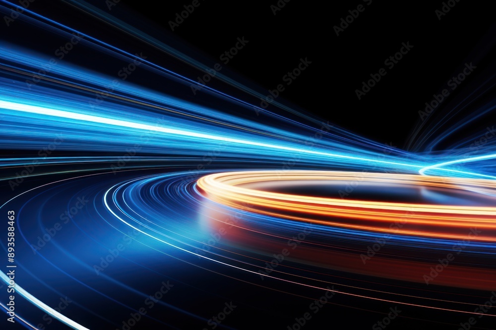 Poster dynamic abstract light trails