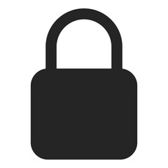 Lock icon isolated on white background