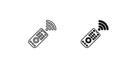 remote control set icon with white background vector stock illustration
