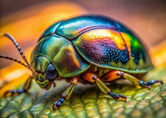 Naklejka premium Beetle Shell Texture A macro shot of a beetles shell