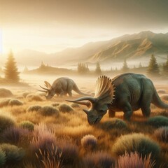 Fototapeta premium Dawn of Dinosaurs