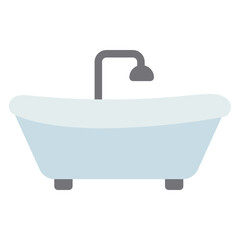 bathtub icon flat style