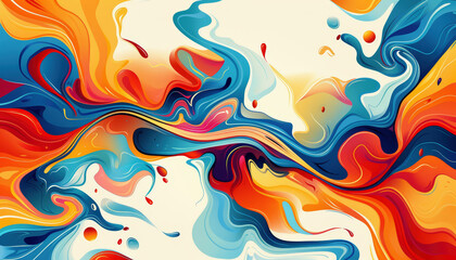 Fototapeta premium abstract vector illustration of colorful liquid swirls 