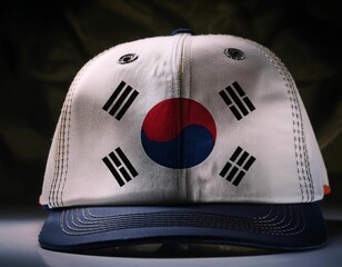Obraz premium Korean Flag Cap Design for Independence Day