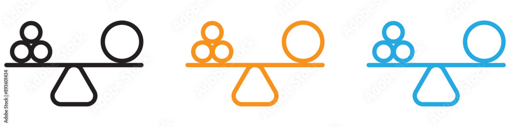 Poster balancing icon vector logo set collection for web app ui