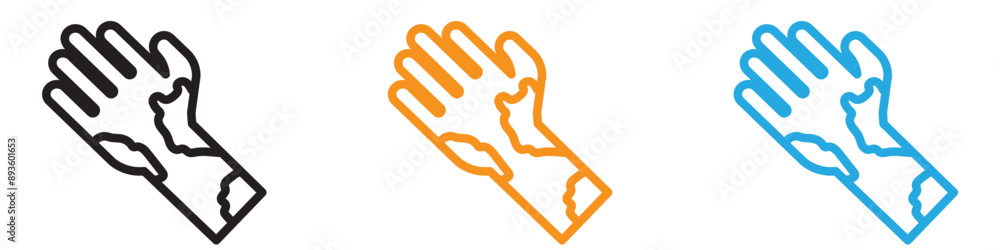 Poster contact dermatitis icon vector logo set collection for web app ui
