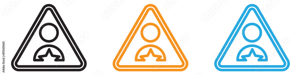 Poster carcinogen icon vector logo set collection for web app ui