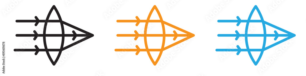 Poster convex icon vector logo set collection for web app ui