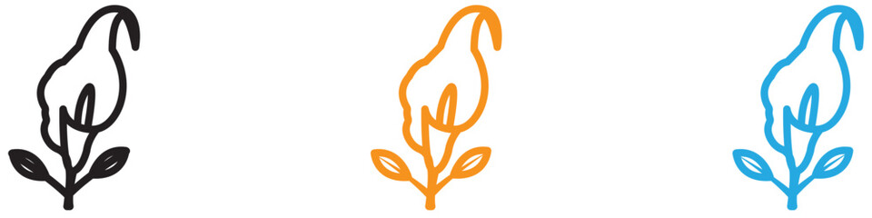 calla icon vector logo set collection for web app ui