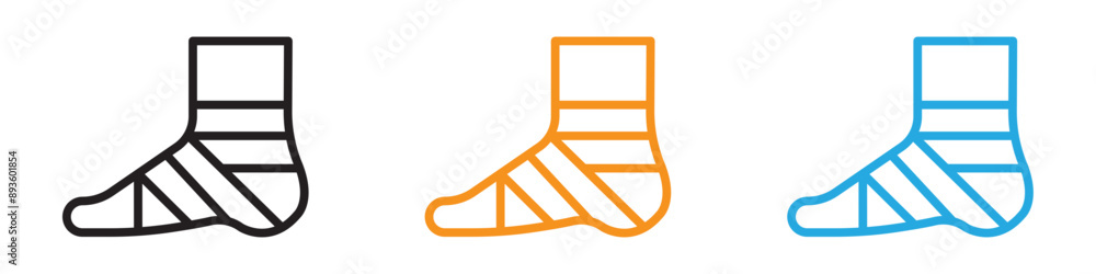 Poster Elastic bandage icon vector logo set collection for web app ui