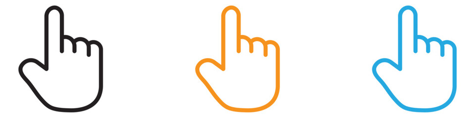 Fototapeta premium Hand icon vector logo set collection for web app ui