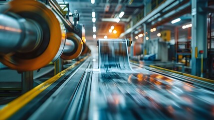 High Speed Printing Press Producing Books and Magazines in Publishing House