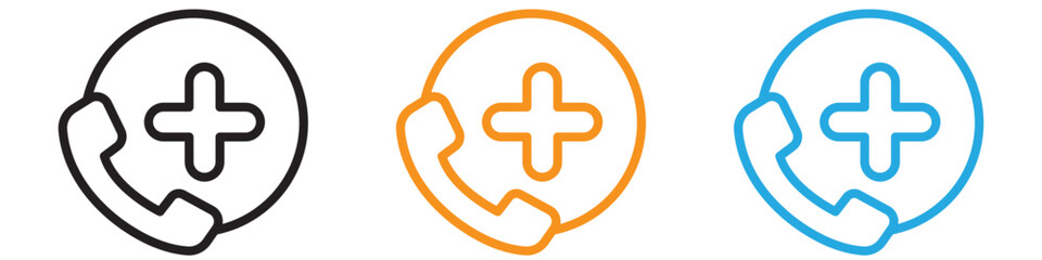 Medical help icon vector logo set collection for web app ui