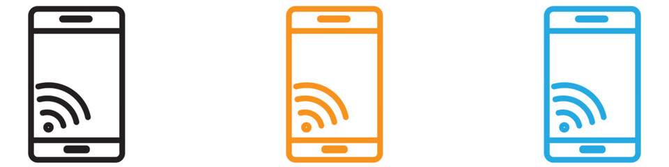 Mobile Internet icon vector logo set collection for web app ui