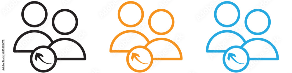 Poster referrals icon vector logo set collection for web app ui