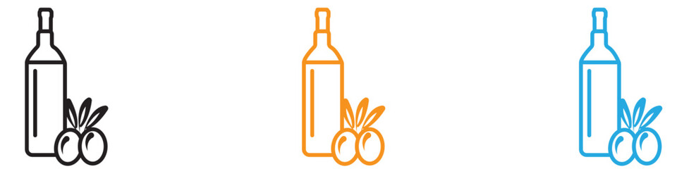 Olive oil icon vector logo set collection for web app ui