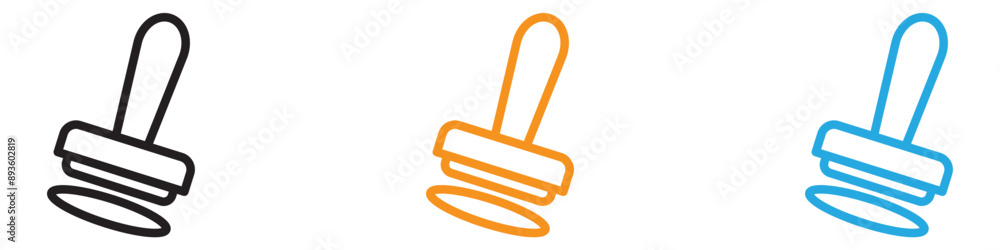 Poster stamp icon vector logo set collection for web app ui